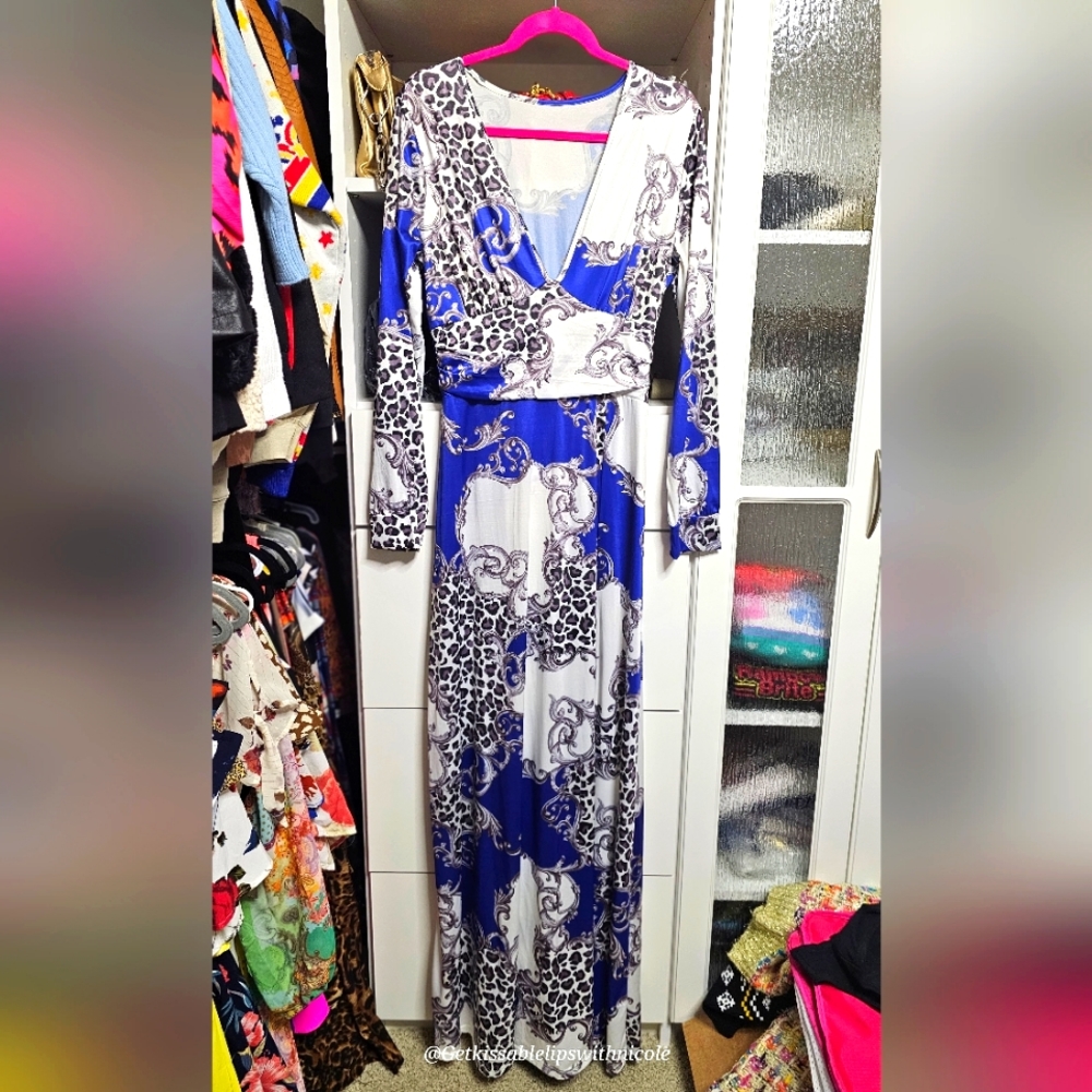 SeneBlue leopard dress